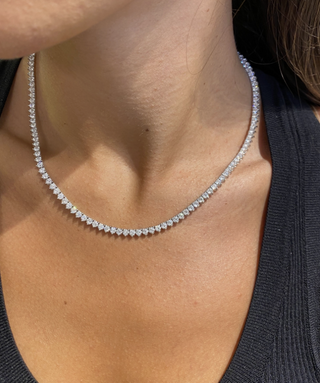Mini Serafina Silver Tennis Necklace