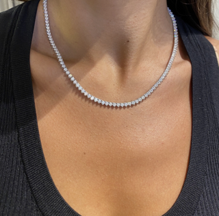 Mini Serafina Silver Tennis Necklace