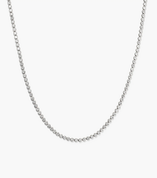 Silver Mini Bezel Tennis Necklace