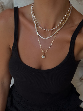 Gold Serafina Tennis Necklace