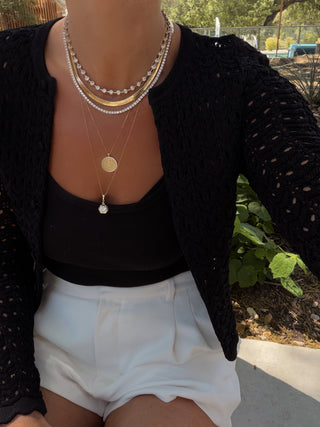 Gold Nicola Tennis Necklace