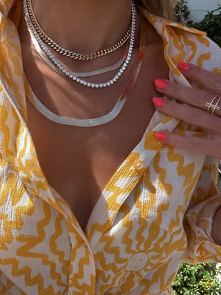 Gold Serafina Tennis Necklace
