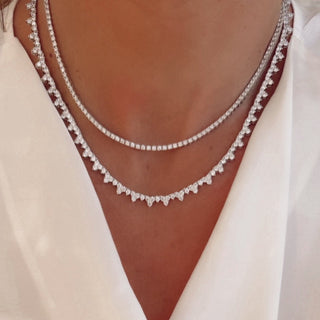 2mm Silver Tennis Necklace