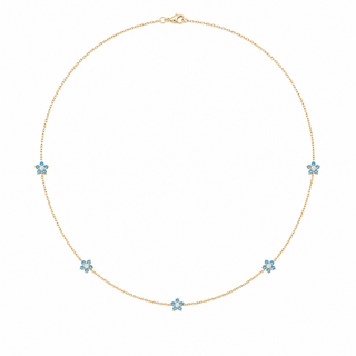 Aquamarine Fiori Necklace