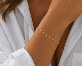 Gold Baby Bezel Bracelet