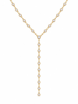 4mm Gold Bezel Station Lariat