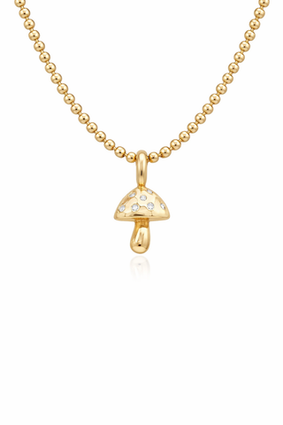 Gold Magic Mushroom Necklace