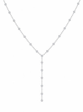 Silver Baby Bezel Station Lariat